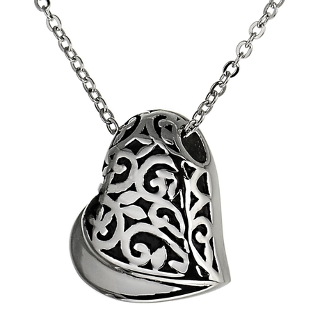 Herz gemustert schwarz