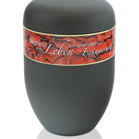 Öko - anthrazit Rosenblüten